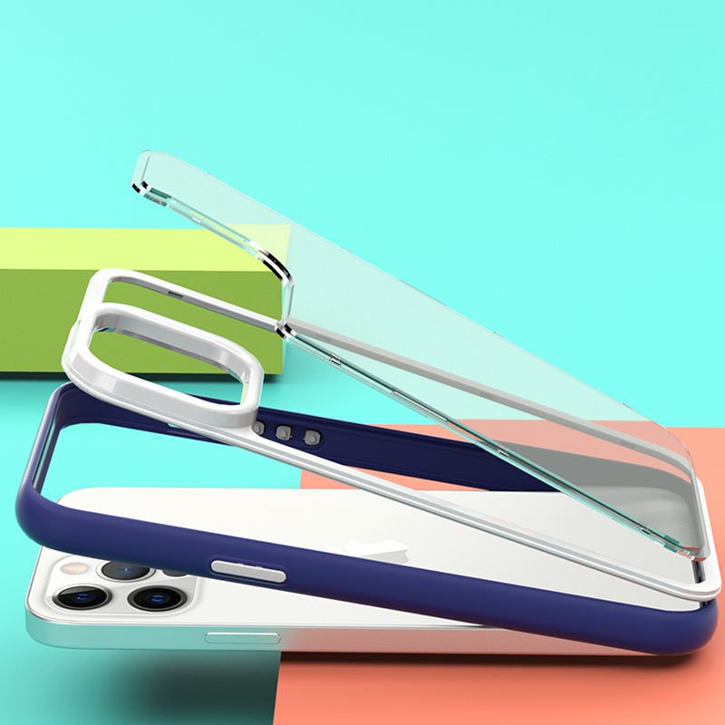 For iPhone 14 Pro Max Clear Phone Case Hard Acrylic Back + Colorful TPU Frame Droppoof Cover For iPhone 14 Pro Max Clear Phone Case Hard Acrylic Back + Colorful TPU Frame Droppoof Cover